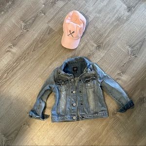 Girls Gap jean jacket and jCrew Crewcuts  hat
